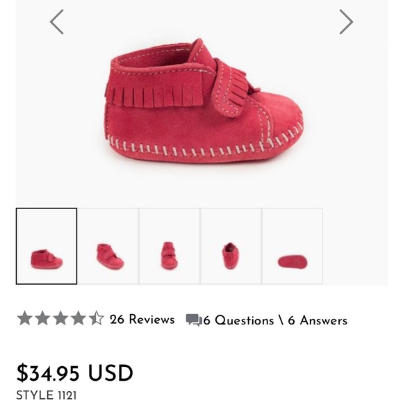 BUNDLE OF TWO PAIRS of Minnetonka suede booties infant size 3 - Picture 3 of 4